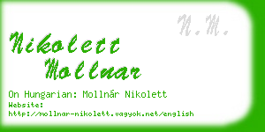 nikolett mollnar business card